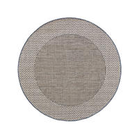 OUTDOORTEPPICH rund River Beige/Blau ø 130 cm rund - Beige, Textil (130/130cm) - benuta Nest