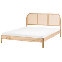 PAT cu somieră 160/200 lemn de pin maro deschis Archail - maro deschis, lemn (160/200cm) - Beliani