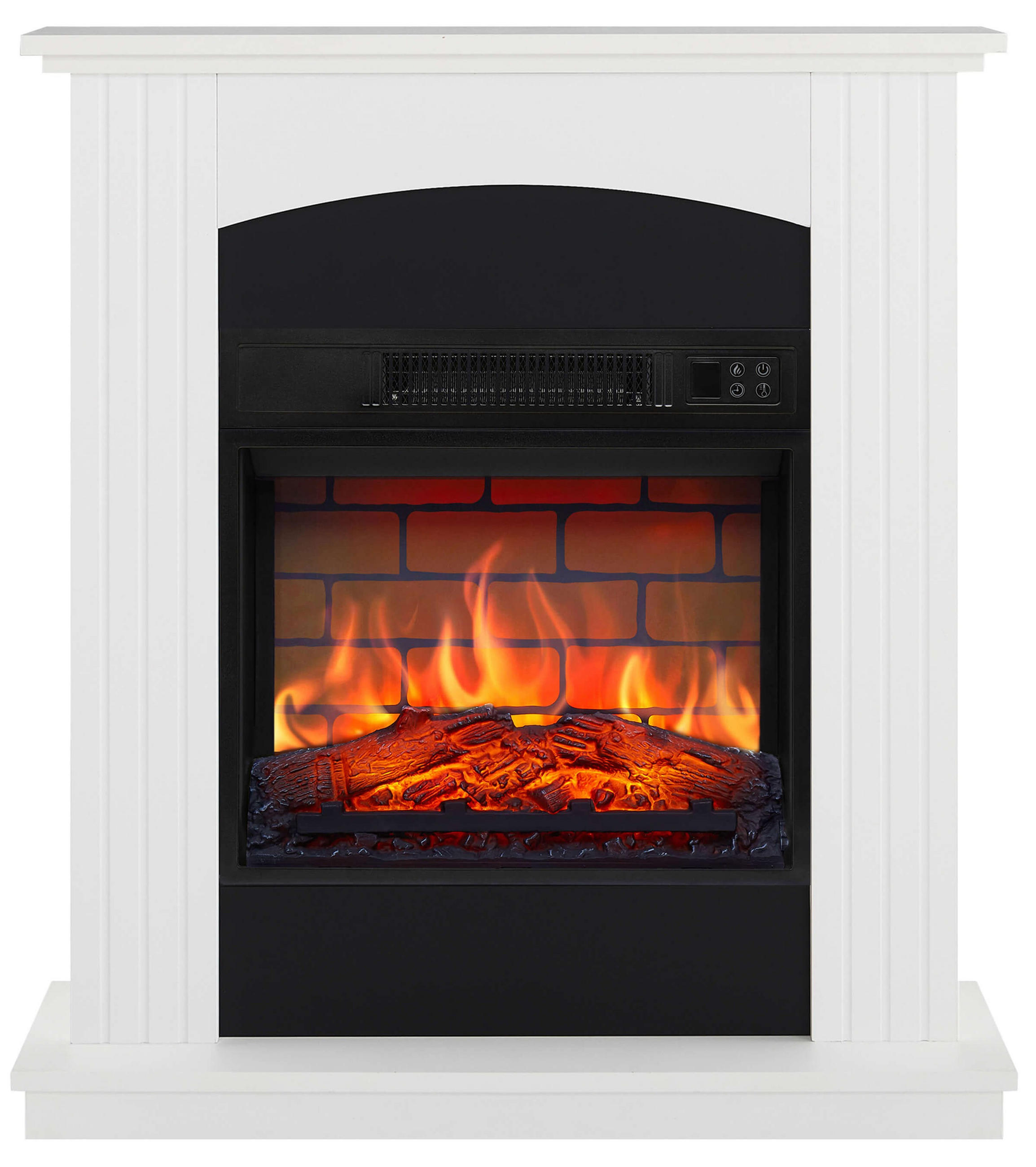 ELEKTROKAMIN Collins AF18B Weiß – Breite 58 cm, 3D-Flammeneffekt, LED-Beleuchtung, Heizfunktion - Weiß, Glas/Holzwerkstoff (76/84/24cm) - ArtiFlame