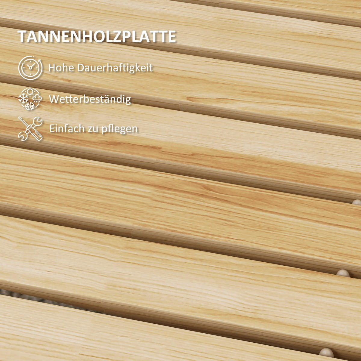 GARTENWEG, Tannenholz, Naturholz - Naturfarben, Holz (47/1/120cm) - Outsunny