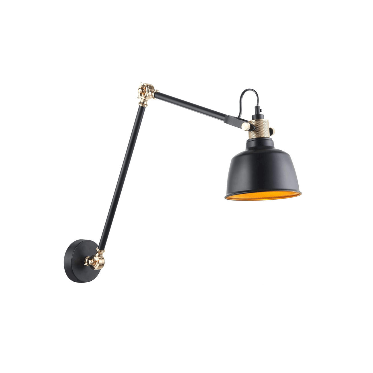 WANDLEUCHTE Addis, Schwarz, 65cm - Schwarz, Metall (16/53/65cm) - KOSILUM