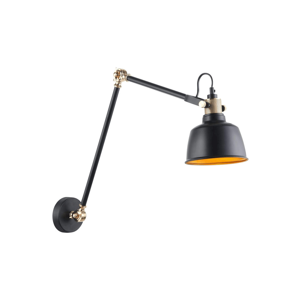 WANDLEUCHTE Addis, Schwarz, 65cm - Schwarz, Metall (16/53/65cm) - KOSILUM