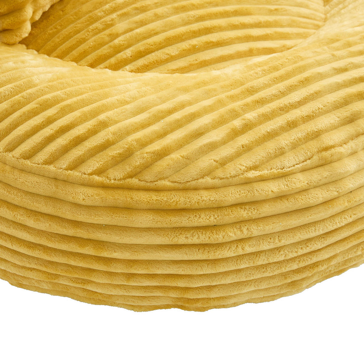 SITZSACK Cord,Sofa mit 3 extra Kopfkissen,Gelb - Gelb, Textil (108/52/108cm) - LVHOM