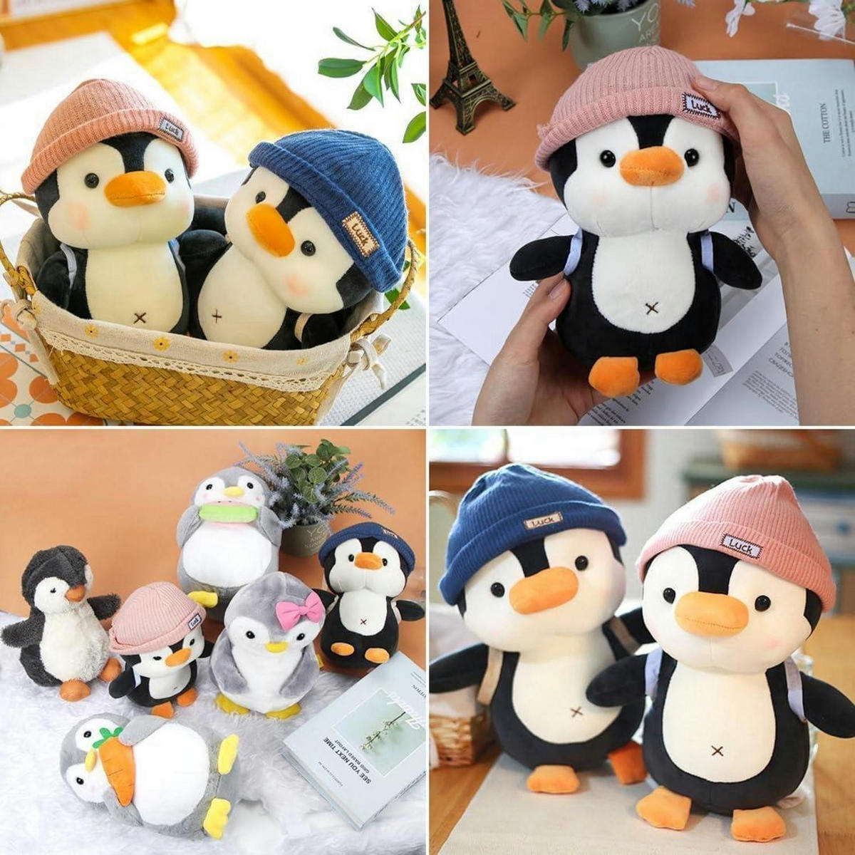KUSCHELTIER Pinguin Rosa 23 cm - Rosa, Textil (23/23cm)