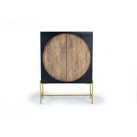 HIGHBOARD aus Mangoholz und Metall - Dunkelbraun, Holz (45/143/100cm) - Giner y Colomer