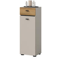 BADKOMMODE Kaschmir, Evoke Eiche 32 cm, Midischrank mit wechselbarem Türanschlag - Kaschmir/Eichefarben, Holzwerkstoff/Kunststoff (32/91/30cm) - Inn.Furn