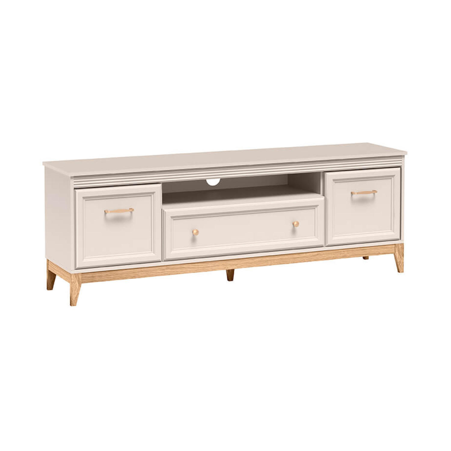 TV-LOWBOARD Windsor W-9 179 x 61,5 x 40,5 cm Kaschmir - Kaschmir/Eichefarben, Eichenholz/Holzwerkstoff (179/61.5/40.5cm) - Koseto