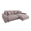 ECKSOFA Emma Puderrosa Cord - Ottomane rechts - Pink, Textil (234/170cm) - S-Style Möbel
