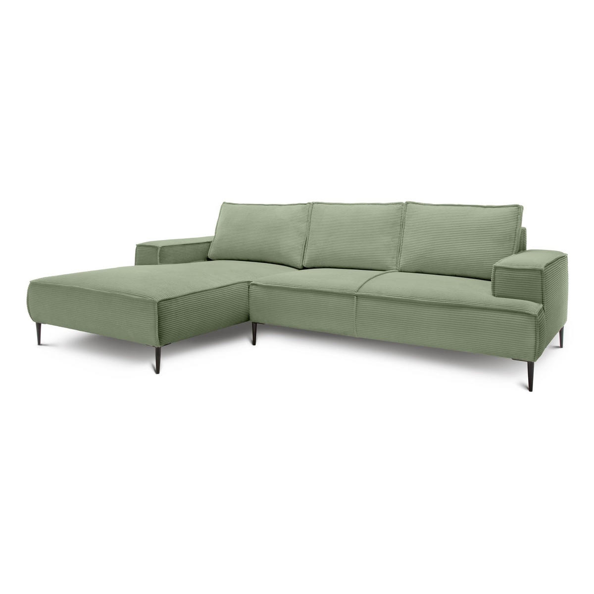ECKSOFA May Salbeigrün 275 × 44 × 173 cm - Salbeigrün, Textil (275/44/173cm) - Pillovely