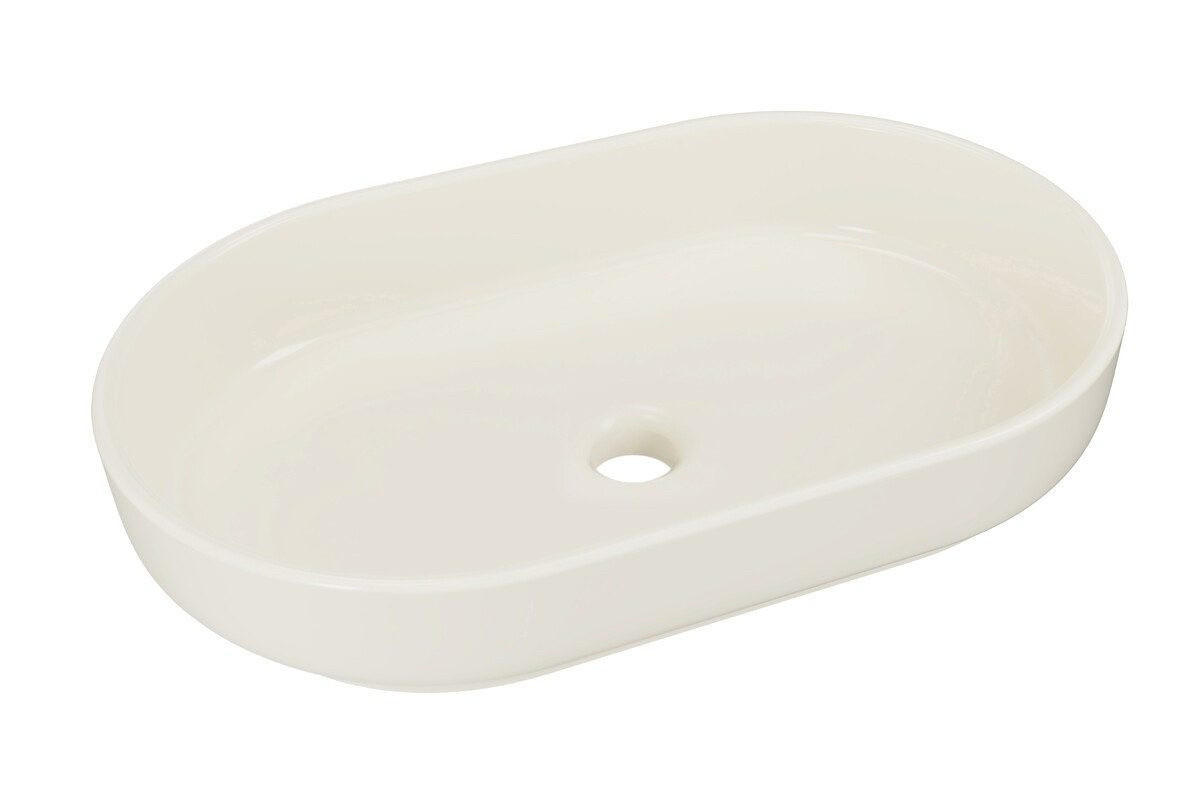 AUFSATZWASCHBECKEN 40 cm - RIVER2 BM288 in Elfenbein - Creme, Keramik (55/12/35cm)