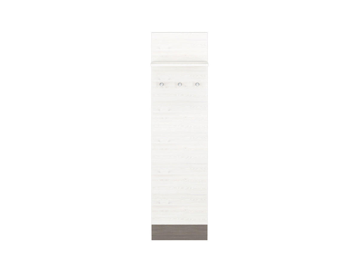 WANDGARDEROBE – 40 cm – Blanco – Grau / Eichefarben - Eichefarben/Grau, Holzwerkstoff (40/136/20cm) - hi-markt