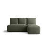 ECKSOFA mit Schlaffunktion SAVIO MINI Quelle 37 Rechts - Dunkelgrün, Textil (200/140cm) - Bedante
