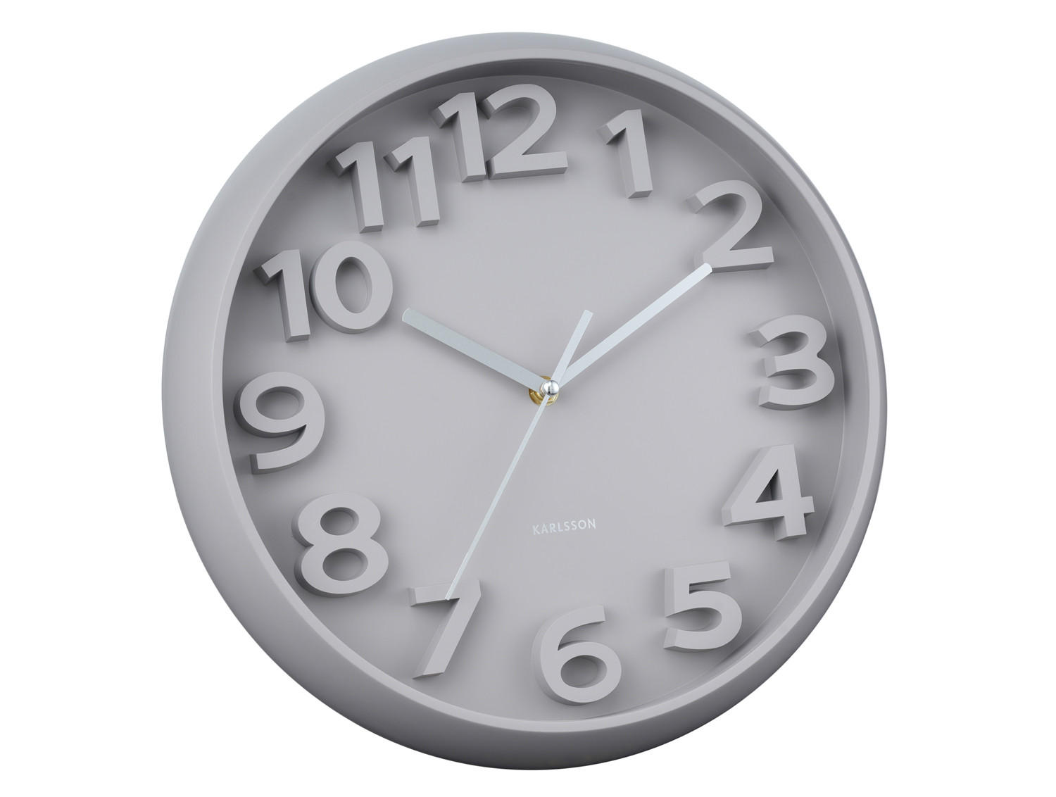 WANDUHR Elevated Ø33,5 cm - Grau, Kunststoff (33/5/33cm) - Karlsson