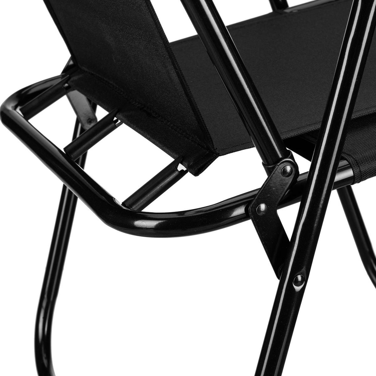 CAMPINGSESSEL bis 120 kg - Schwarz, Textil/Metall (54/74/51.5cm) - Outtec