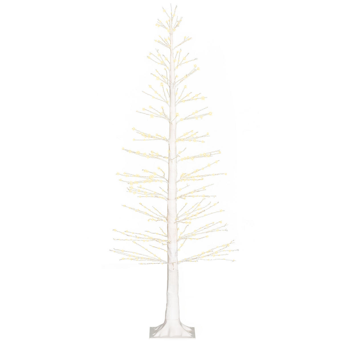 KUNSTTANNE mit LED-Beleuchtung, 180 cm hoher Weihnachtsbaum,Weiß - Weiß, Kunststoff (26/180/26cm) - HOMCOM