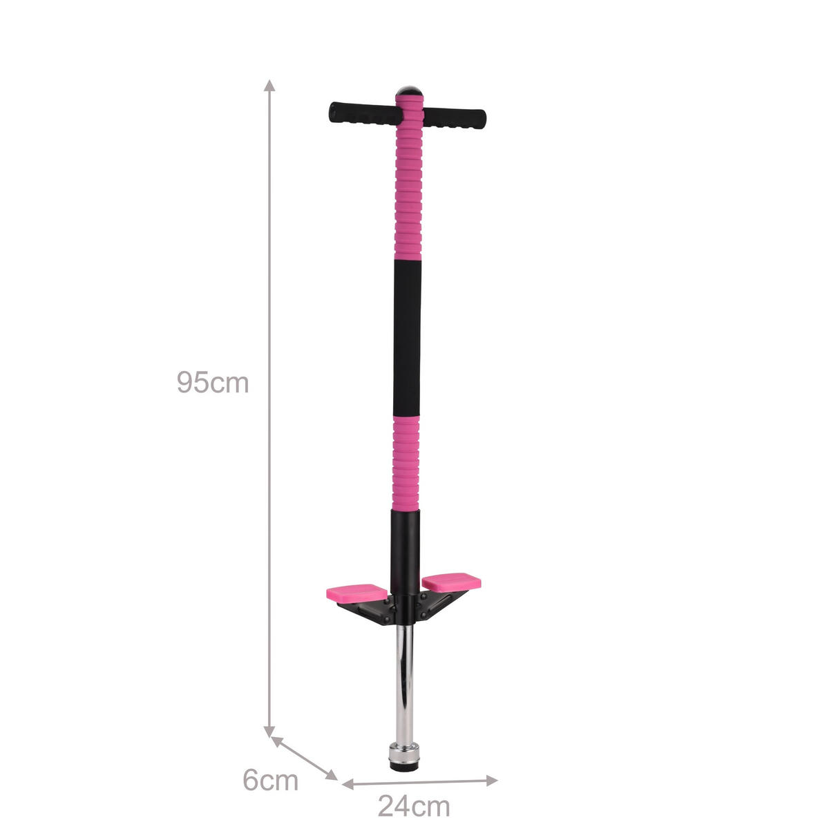 POGO-STICK - Rosa, Kunststoff/Textil (24/6cm) - Relaxdays