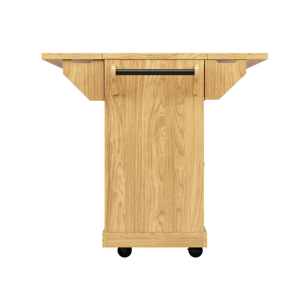 SERVIERWAGEN mit ausklappbaren Tischenden und Stauraum 142,5 cm Natural Wood - Naturfarben, Holz (80/95/142.5cm) - Beauniv
