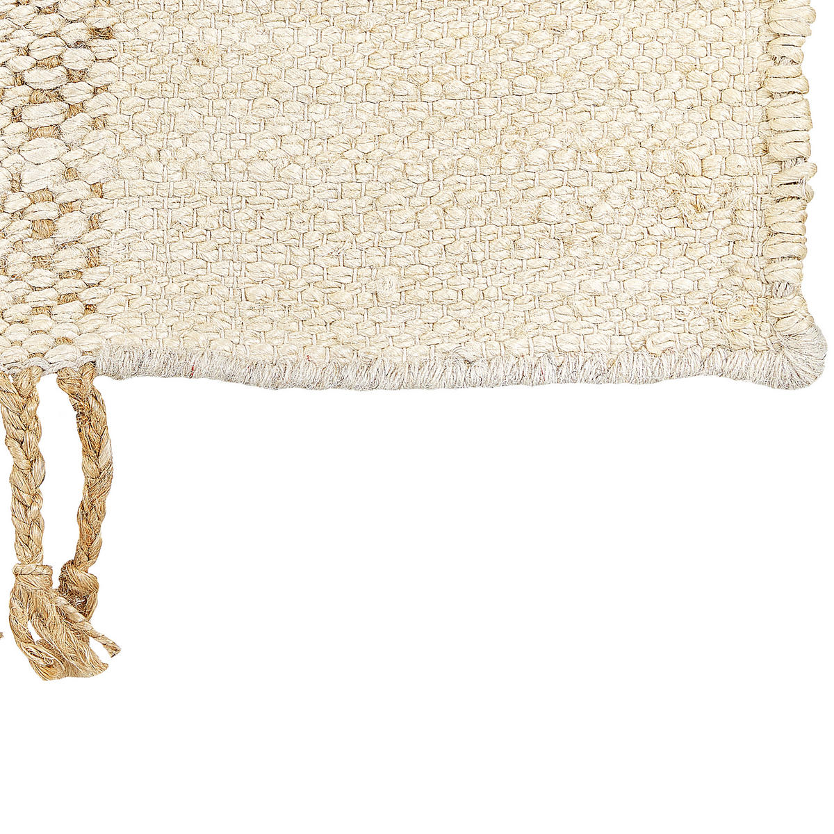 TEPPICH geflochten Hamzalar 200/140 cm - Beige, Naturmaterialien (140/200cm) - Beliani