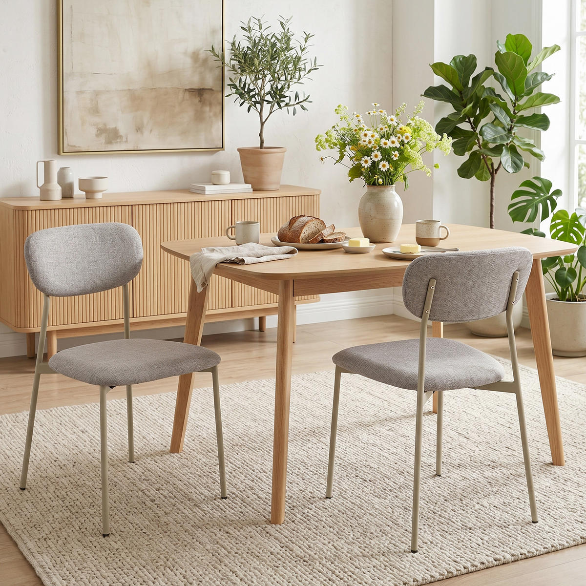 STÜHLE Braun 2 Stück - Braun, Textil (45/80/47cm) - GiPP