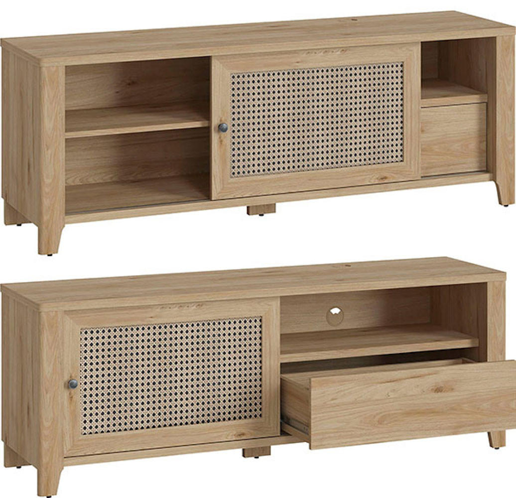 LOWBOARD Cestino Jackson Hickory / Amadeus 157 / 42 / 57cm - Multicolor/Braun, Holz/Holzwerkstoff (157/57/42cm) - Feldmann-Wohnen