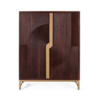 BARSCHRANK aus Mangoholz und Metall - Kirschbaumfarben, Holz (46/119/91cm) - Giner y Colomer