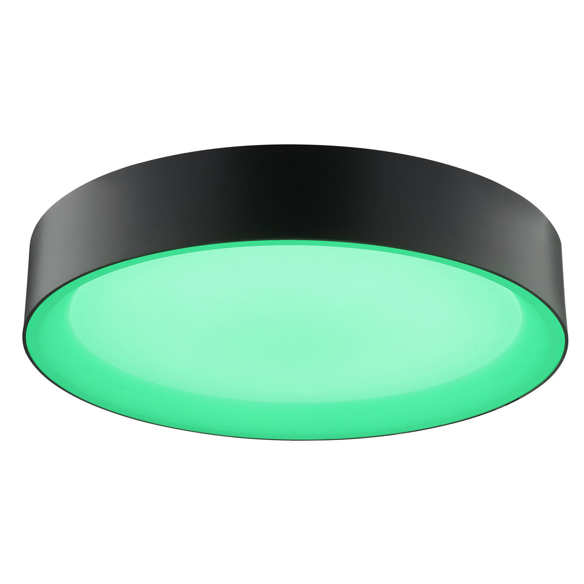 LED DECKENLEUCHTE Larios Schwarz/Weiß 39/39/7,5 cm - Multicolor, Metall (39/39/7.5cm) - Brilliant