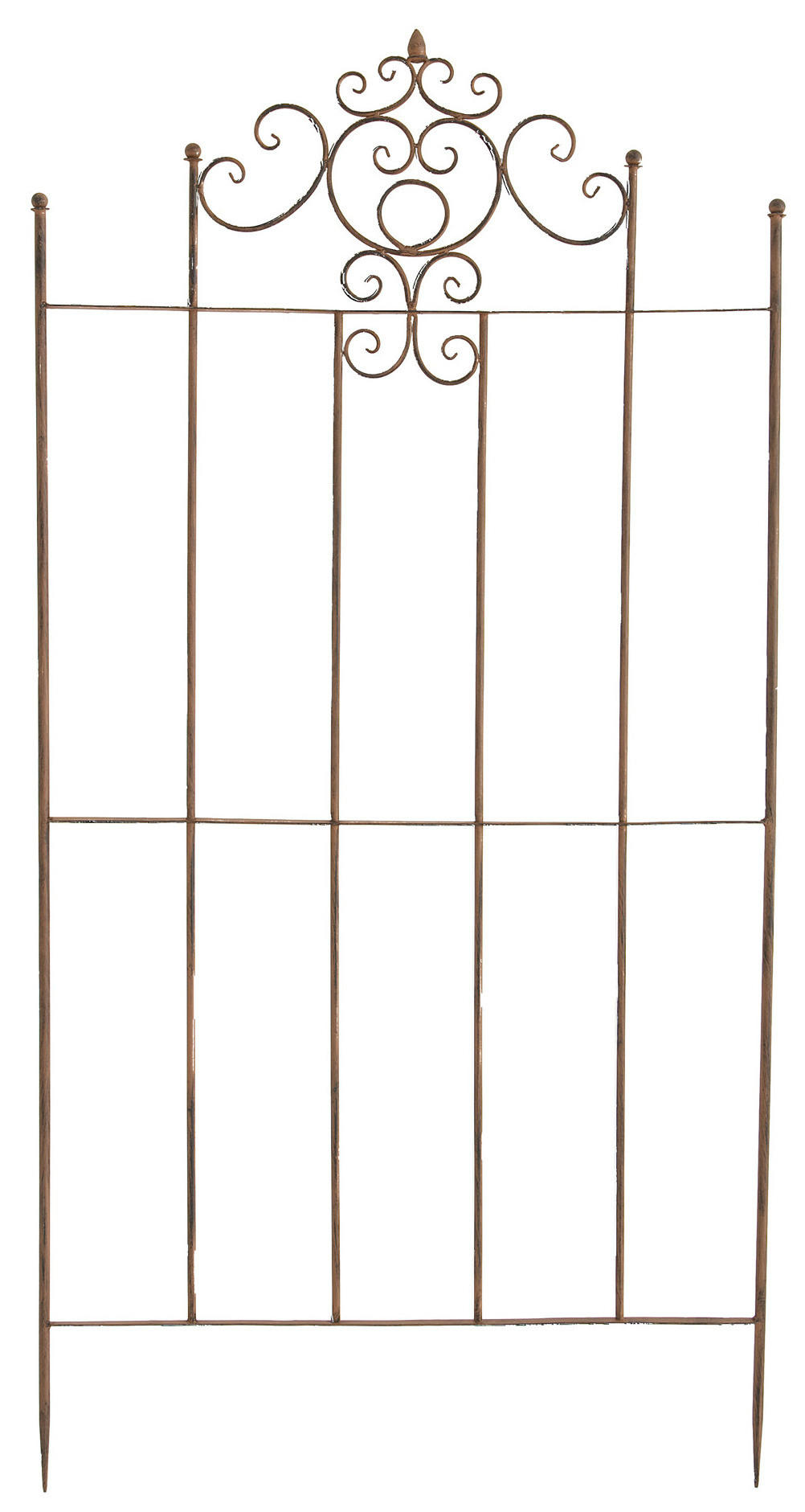 RANKGITTER 2er Set Metall antik braun - Braun, Metall (85.5/170/2cm) - CLP