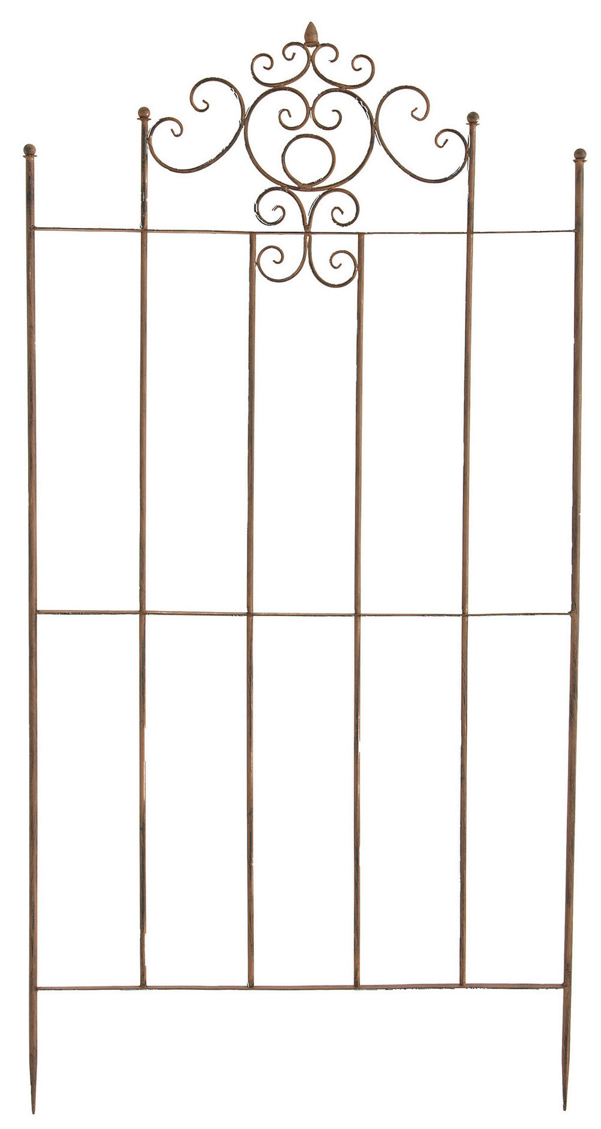 RANKGITTER 2er Set Metall antik braun - Braun, Metall (85.5/170/2cm) - CLP