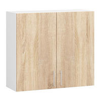 HÄNGESCHRANK Weiß, Eiche Sonoma 72/80/30,5 - Weiß/Sonoma Eiche, Holzwerkstoff (80/72/30.5cm) - RAUMHIRSCH FURNITURE