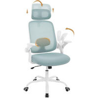 DREHSTUHL mit Wippfunktion, Netzstoff, Blau - Blau, Kunststoff/Textil (63.5/109.5/50cm) - Woltu