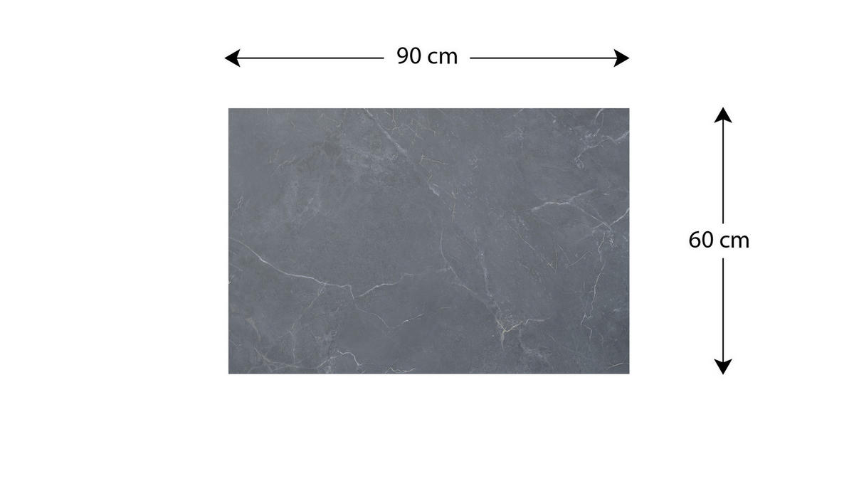 MAGNETTAFEL ANTHRAZIT MARMOR 90x60cm - Grau, Metall (90/60/1.8cm) - ALLboards
