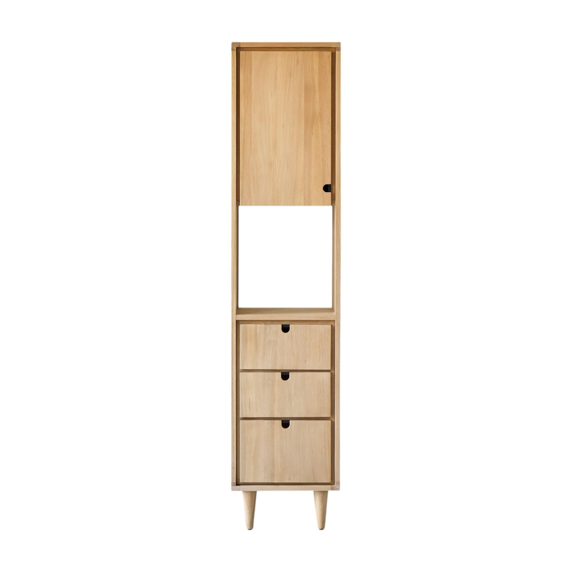 HOCHSCHRANK Jonàk Natur aus Eiche - Naturfarben, Holz (40/180/35cm) - Tikamoon
