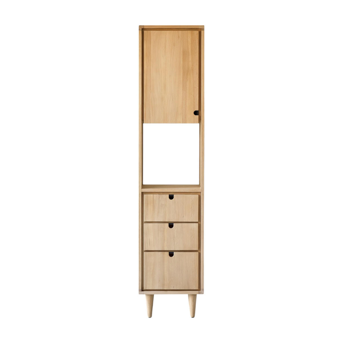 HOCHSCHRANK Jonàk Natur aus Eiche - Naturfarben, Holz (40/180/35cm) - Tikamoon