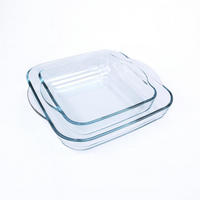 OFENSCHALEN 2er Set eckig 28x28/22x22 cm - Transparent, Glas (28/28cm) - Der-Porzellan-Laden