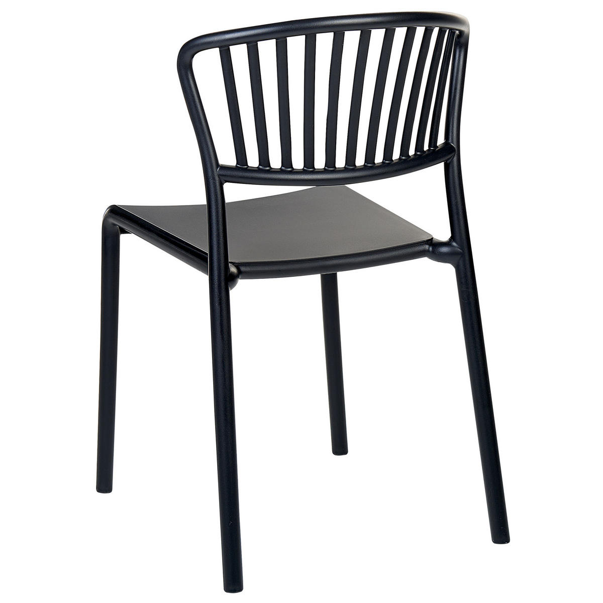 GARTENSTÜHLE 4er-Set Kunststoff schwarz Gela - Schwarz, Kunststoff (45/78/50cm) - Beliani
