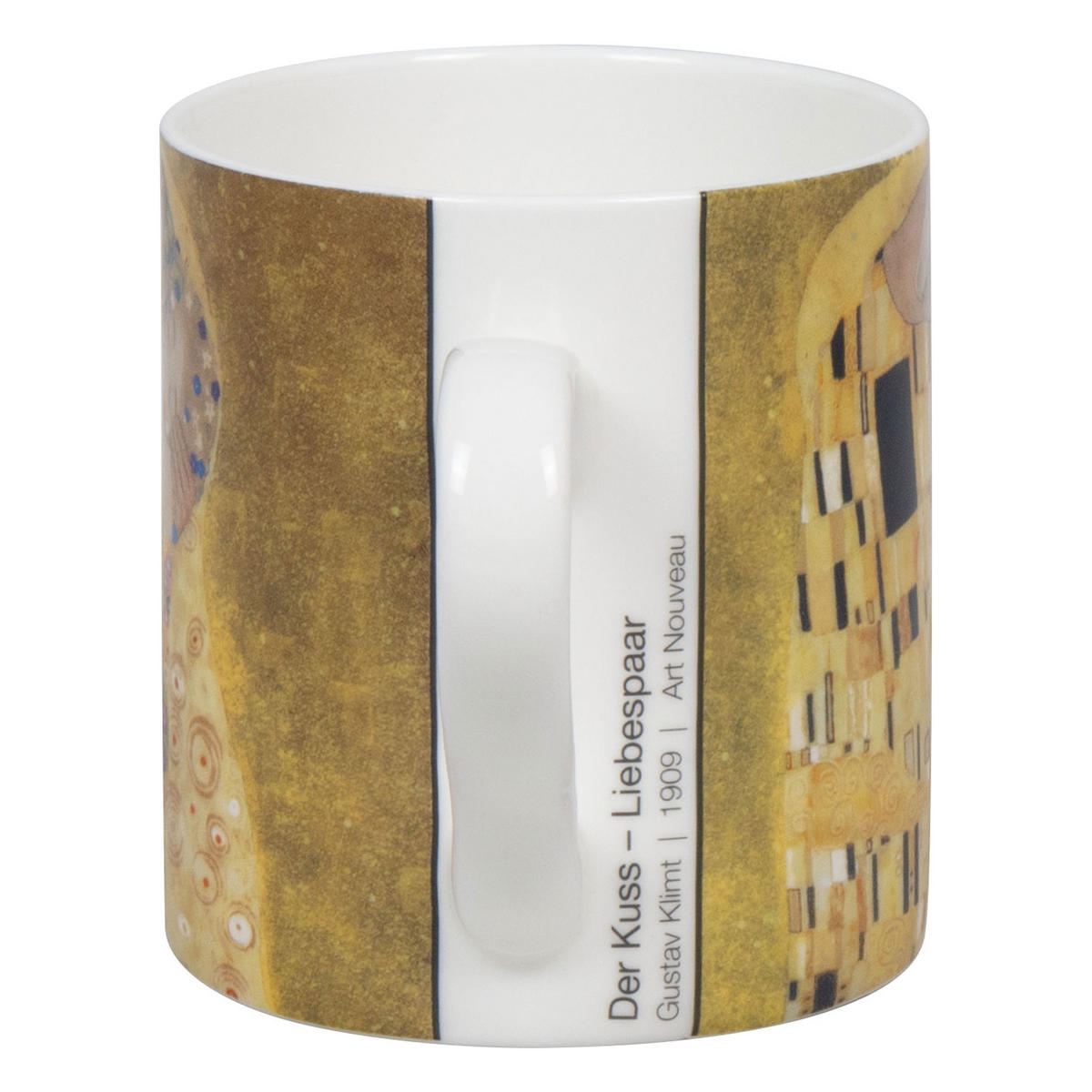 KAFFEEBECHER Der Kuss - Gustav Klimt - Naturfarben, Keramik (0.39L) - Könitz