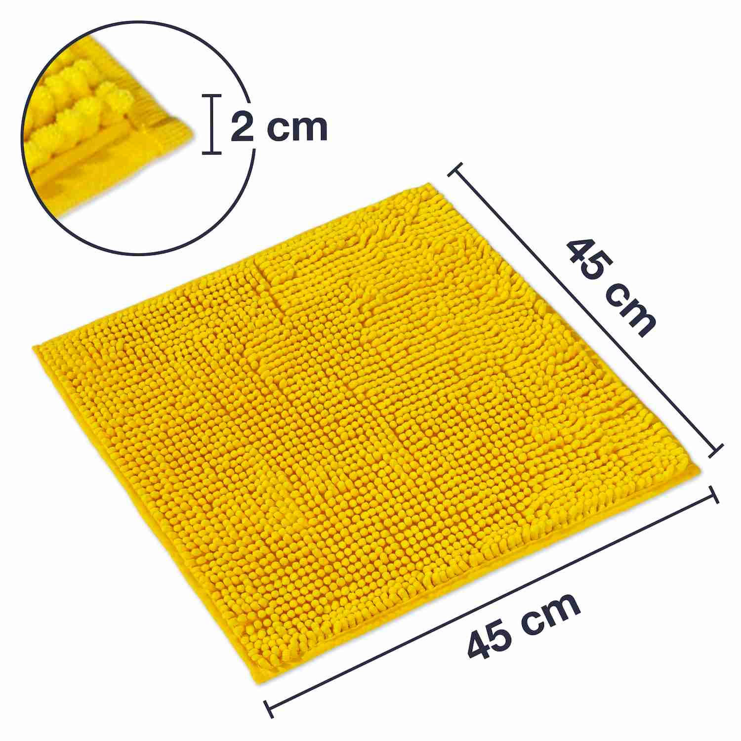 BADEMATTE PARIS - Gelb, Textil (45/45cm) - WohnDirect