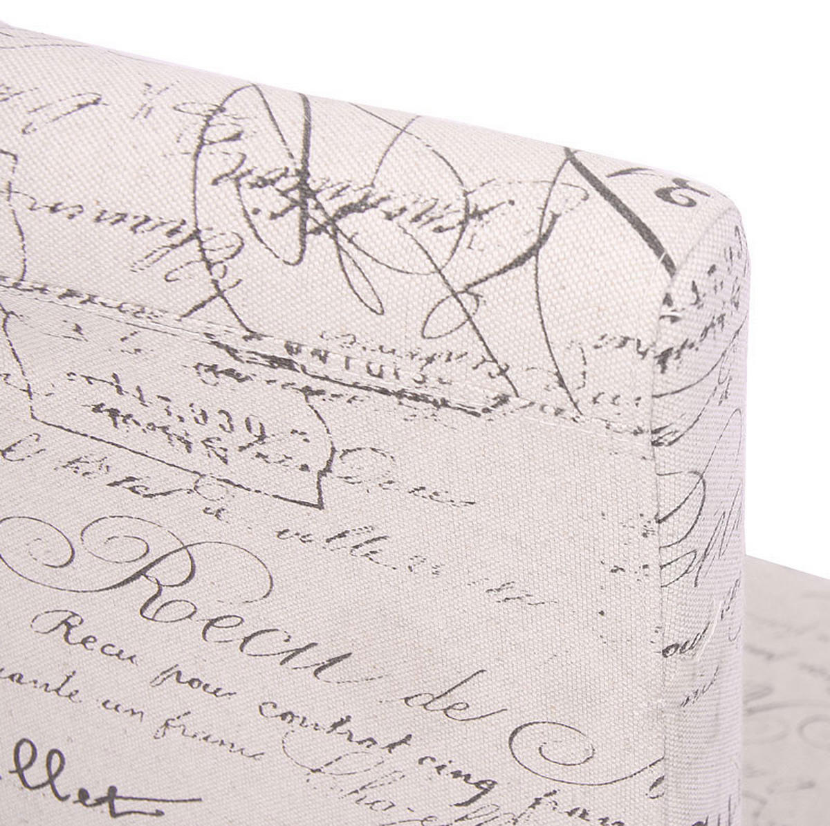 ESSZIMMERSTUHL 6er-Set klassisch und zeitlos 90x43x56cm Sitzhöhe 45cmTextil mit Schriftzug Beine Struktur - Eiche Creme - Beige, Textil (43/90/56cm) - CHEFGASTRO