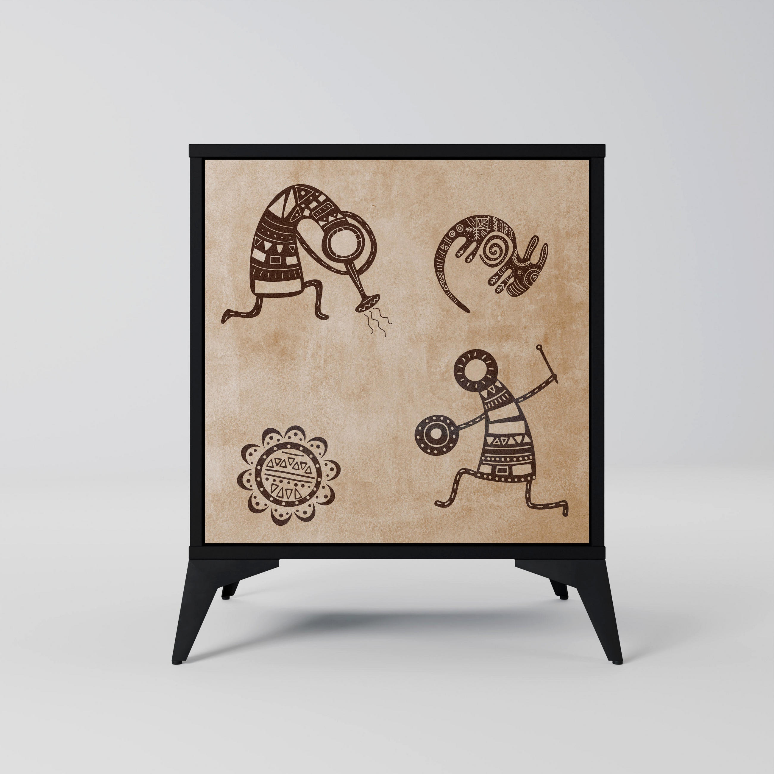 SpaceRebels Sideboard Schwarz 57.5x70.5x42 cm