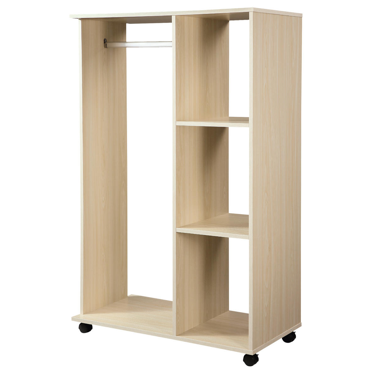 KLEIDERSCHRANK Braun 1 Stück - Braun, Holz (40/128/80cm) - GiPP