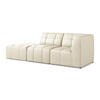 ECKSOFA Links Kunstleder Beige - Creme/Schwarz, Holzwerkstoff/Kunststoff (240/90cm) - Makamii