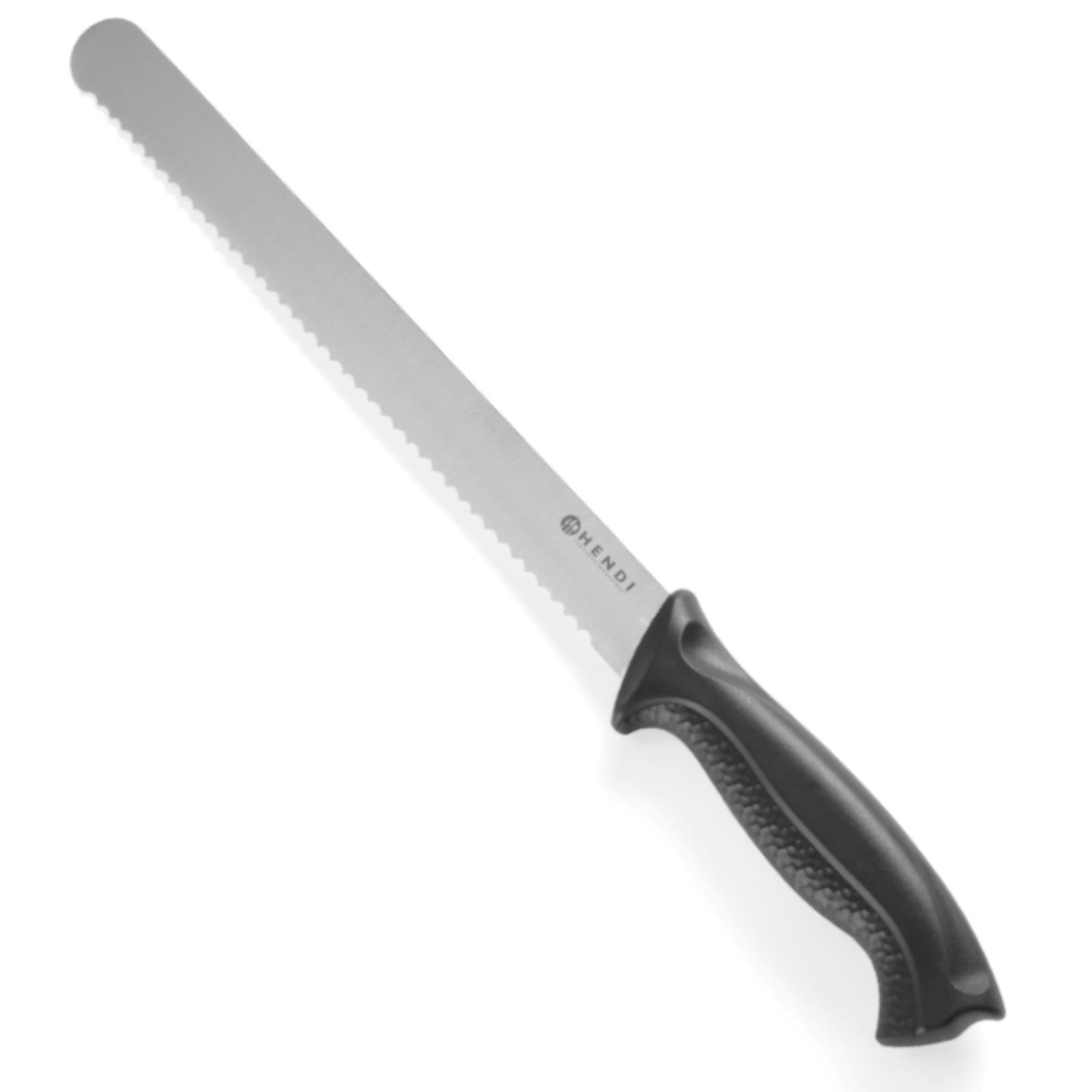 PROFESSIONELLES Brot- und Gebäckmesser, schwarz, HACCP-zertifiziert, 250 mm - Hendi 843000 - Schwarz, Kunststoff/Metall (38.5cm) - Hendi