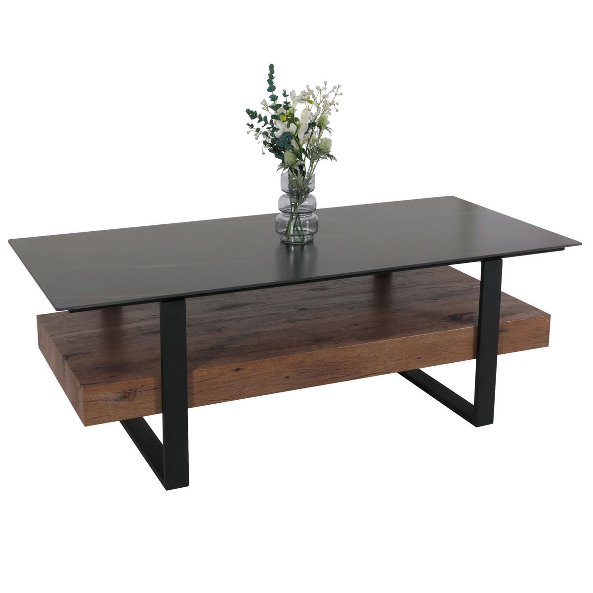 COUCHTISCH rechteck Schwarz - Schwarz, Holz (60/120/43cm) - MCW
