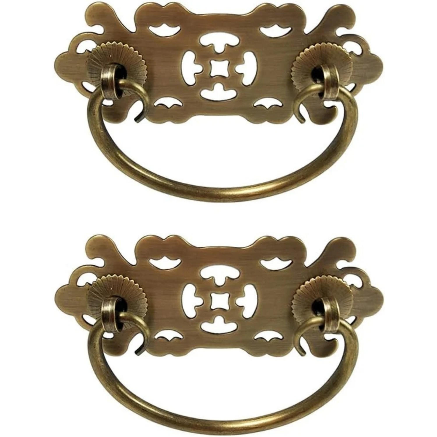 MÖBELGRIFF Antik Messing 2er-Set - Goldfarben, Metall (5.9/1/9.8cm)