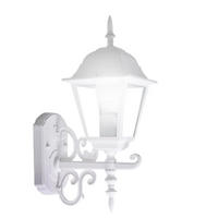LED AUSSENWANDLEUCHTE Laterne Alu Weiß - Weiß, Glas (24.5/18.5/44.5cm)