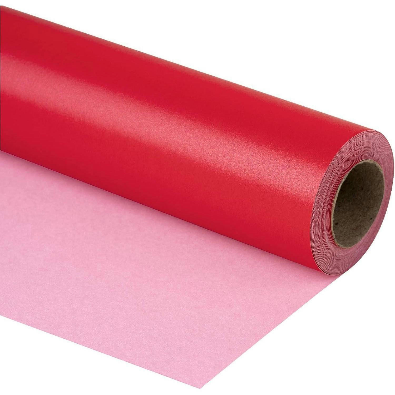 GESCHENKPAPIER Rot Matt 76 cm x 10 m - Rot, Papier (5/76/5cm)