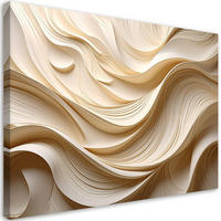 BILD auf Leinwand, Beige wellige Lagen - Beige, Textil (60/40cm) - Feeby