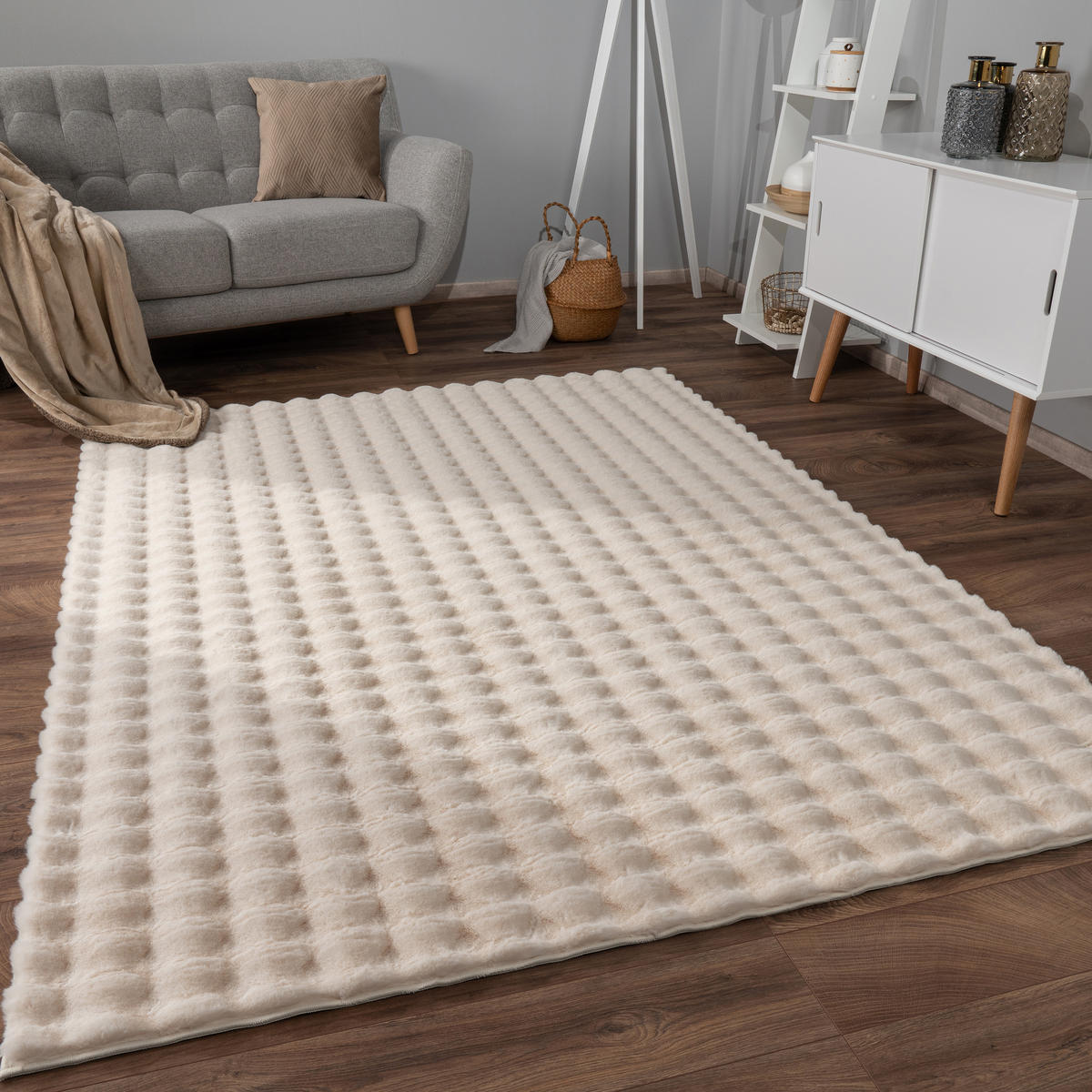 HOCHFLORTEPPICH 60/100 cm Arnheim 741 - Creme, Textil (60/100cm) - Paco Home