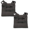 STUHLKISSEN Fino mit Schleifenband 2er Set anthrazit - Anthrazit, Textil (46/42/7cm) - Magma Heimtexx