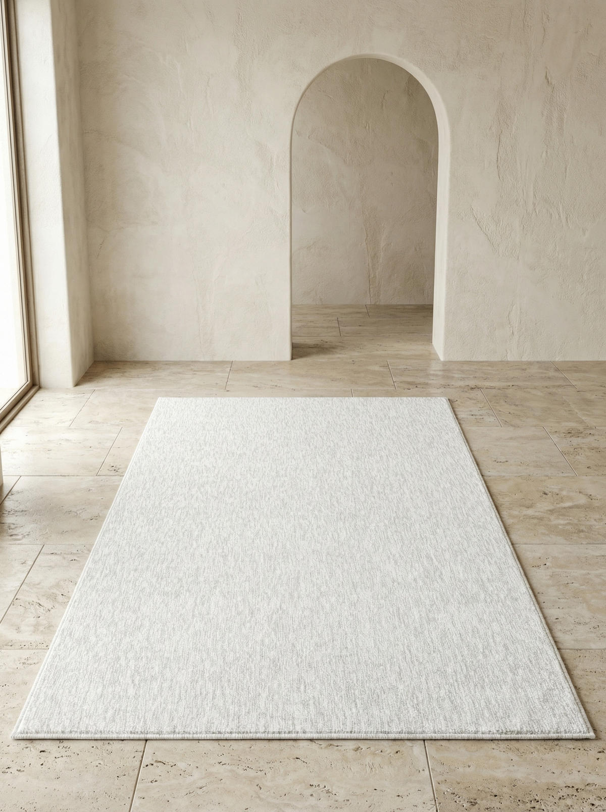 KURZFLORTEPPICH AMMER, einfarbig, Creme, 160 x 230 cm - Beige, Textil (230/160cm) - KADIMA DESIGN